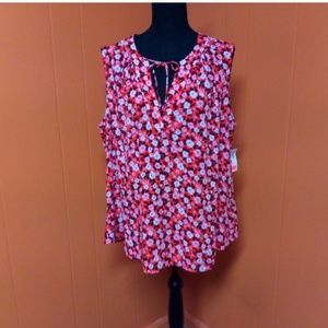 *REPOSH* - XL PINK FLORAL BOHO TANK